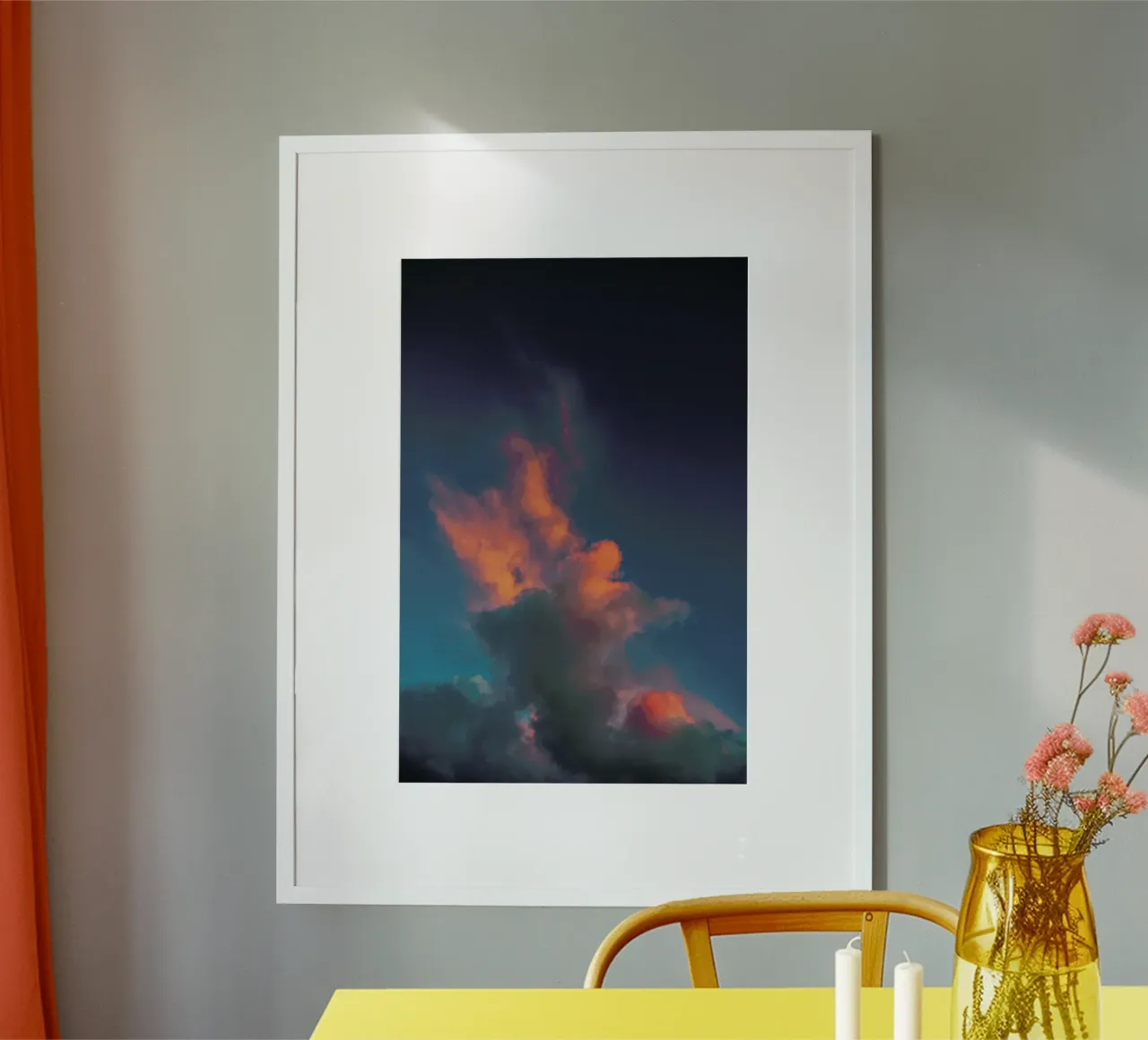 The Fire poster con telaio in plastica da Pale Grain
