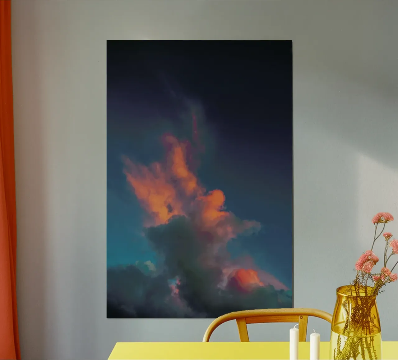 The Fire poster con telaio in plastica da Pale Grain