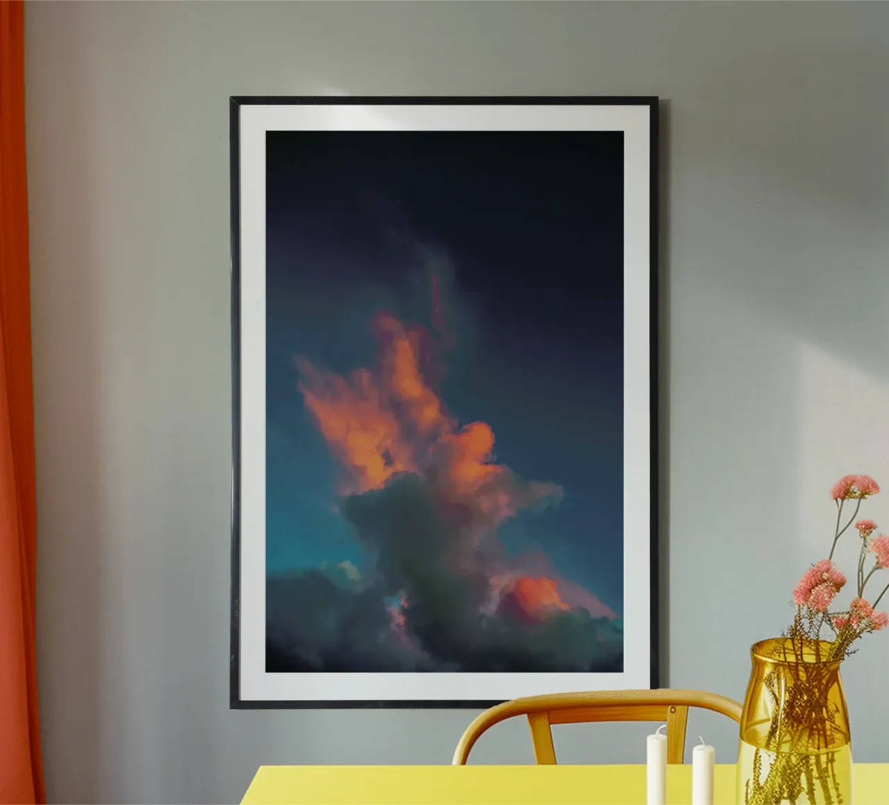 The Fire poster con telaio in plastica da Pale Grain