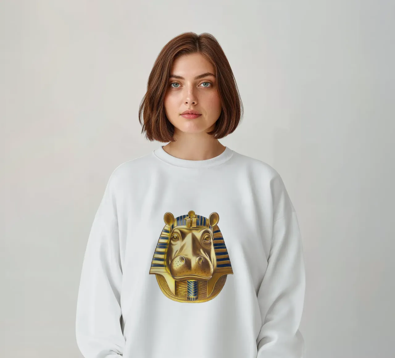 Tutankhamun Hippo felpa da Graphit und Farbe