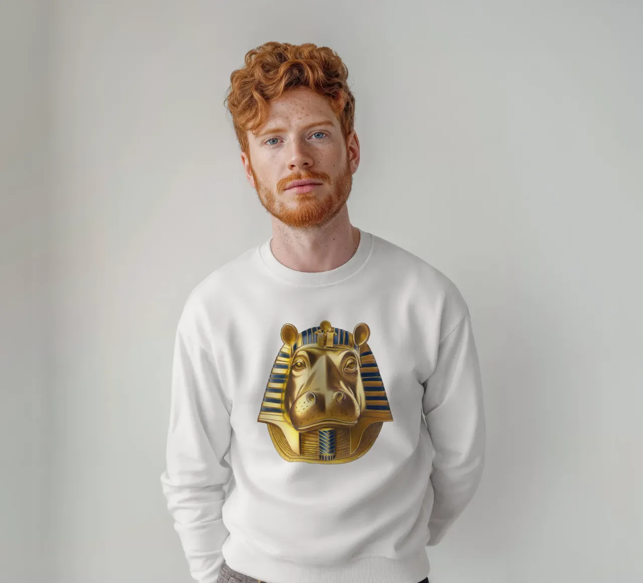 Tutankhamun Hippo felpa da Graphit und Farbe