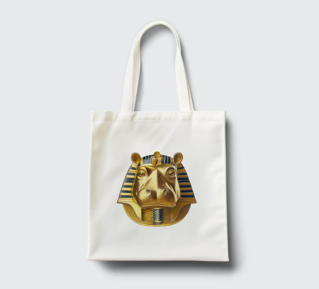 Tutankhamun Hippo borsa in juta da Graphit und Farbe
