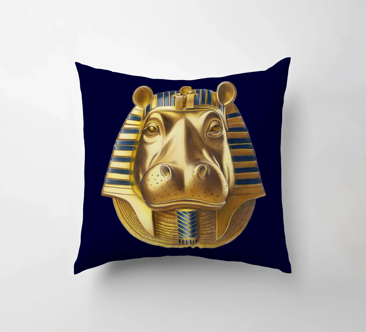 Tutankhamun Hippo cuscino da Graphit und Farbe