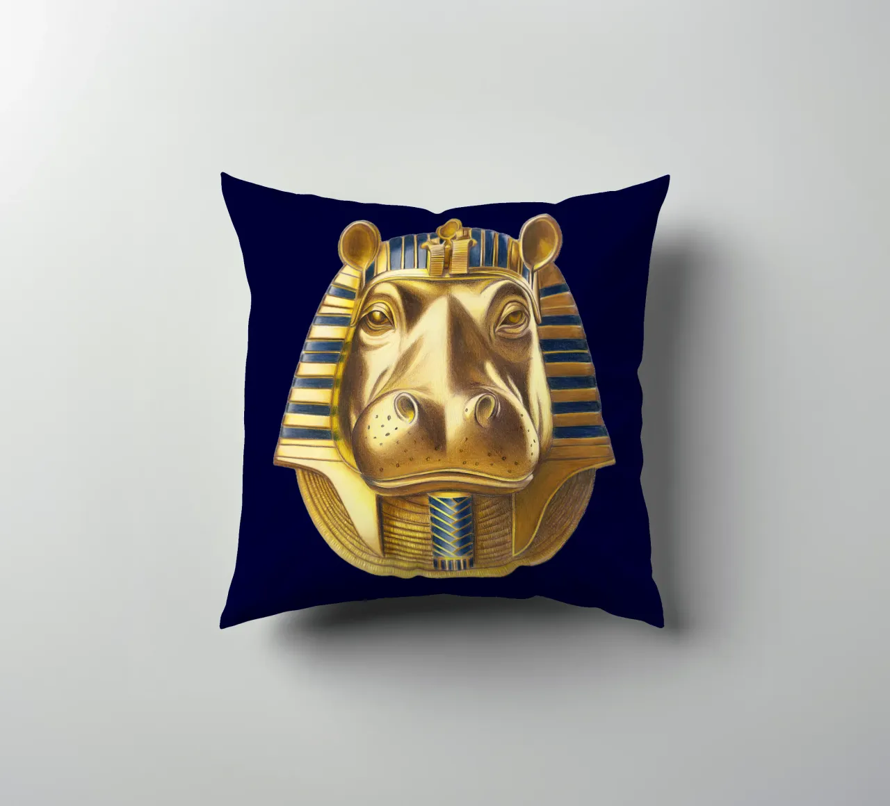 Tutankhamun Hippo cuscino da Graphit und Farbe