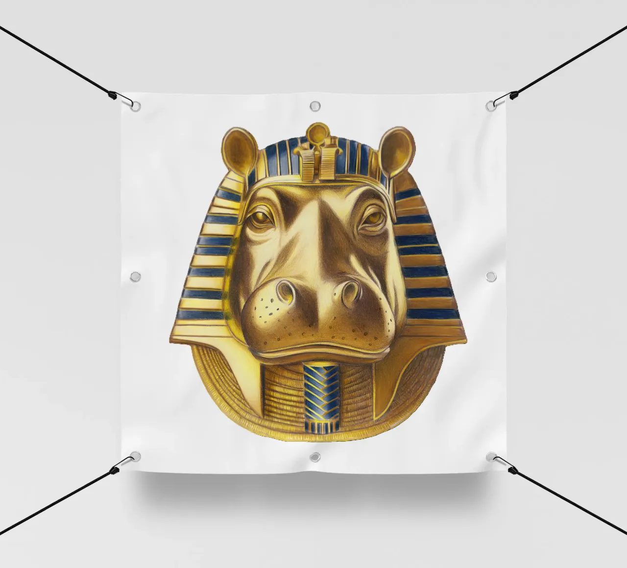 Tutankhamun Hippo telo in pvc da Graphit und Farbe