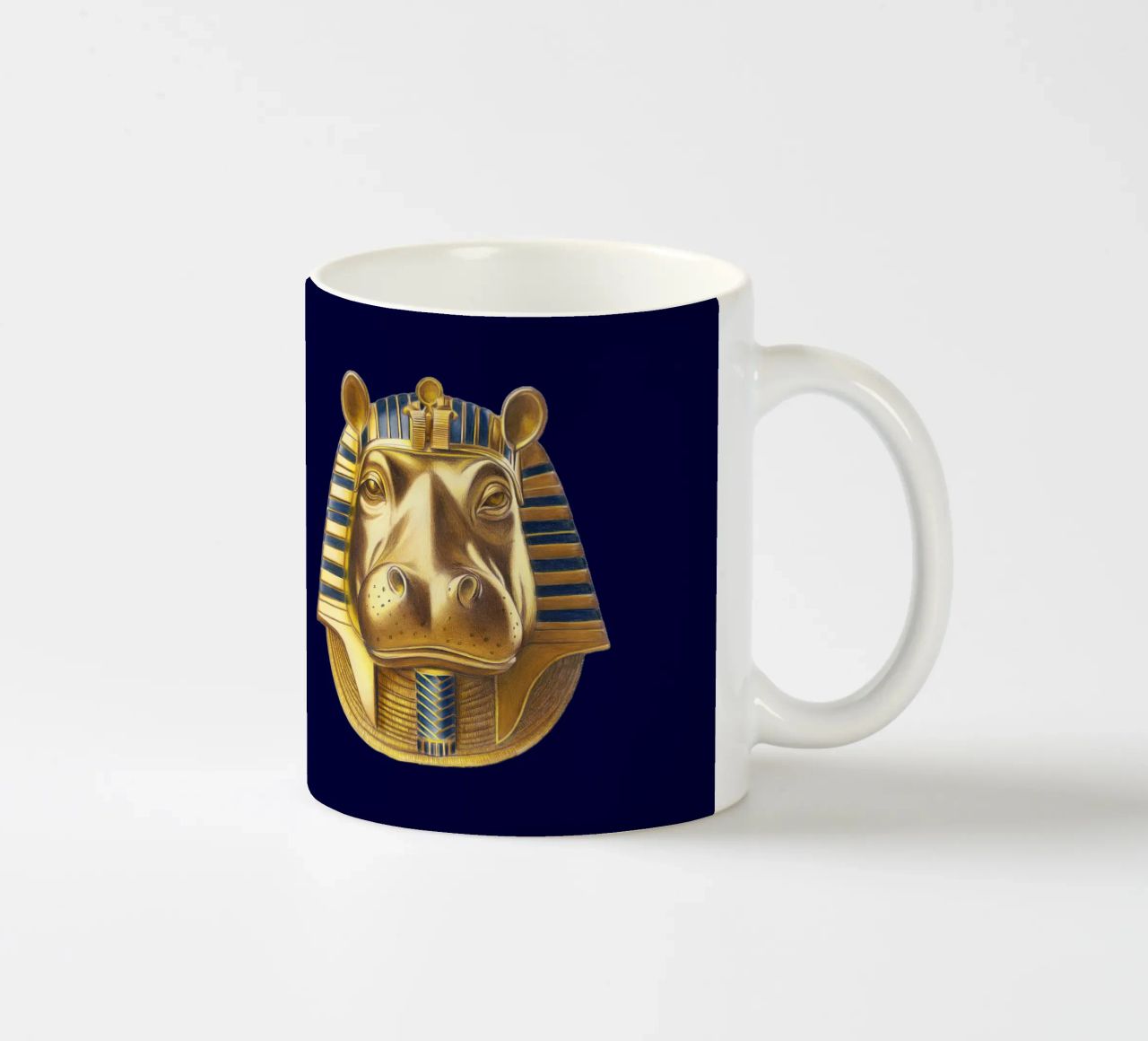 Tutankhamun Hippo tazza in ceramica da Graphit und Farbe