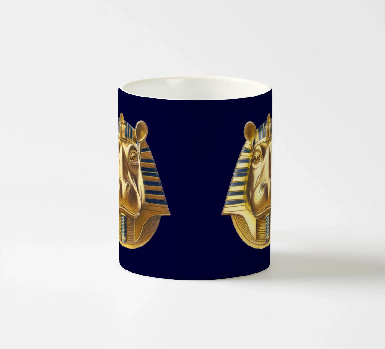Tutankhamun Hippo tazza in ceramica da Graphit und Farbe