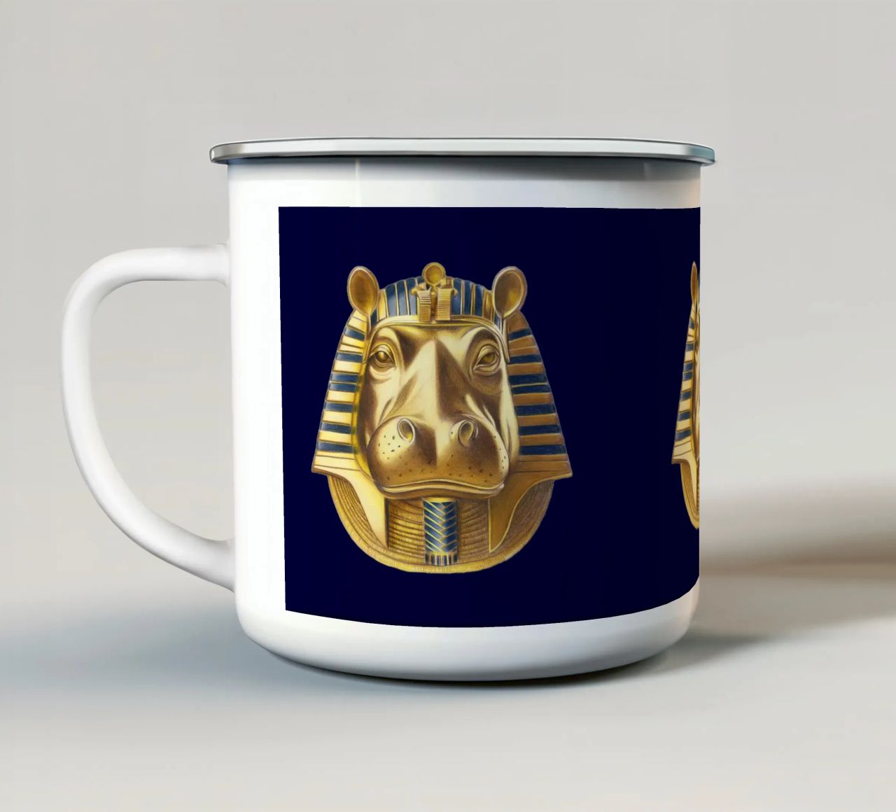 Tutankhamun Hippo tazza in smalto da Graphit und Farbe
