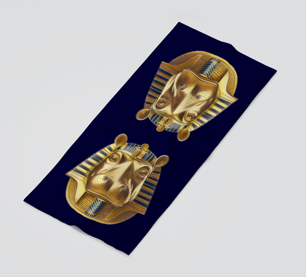 Tutankhamun Hippo telo mare da Graphit und Farbe