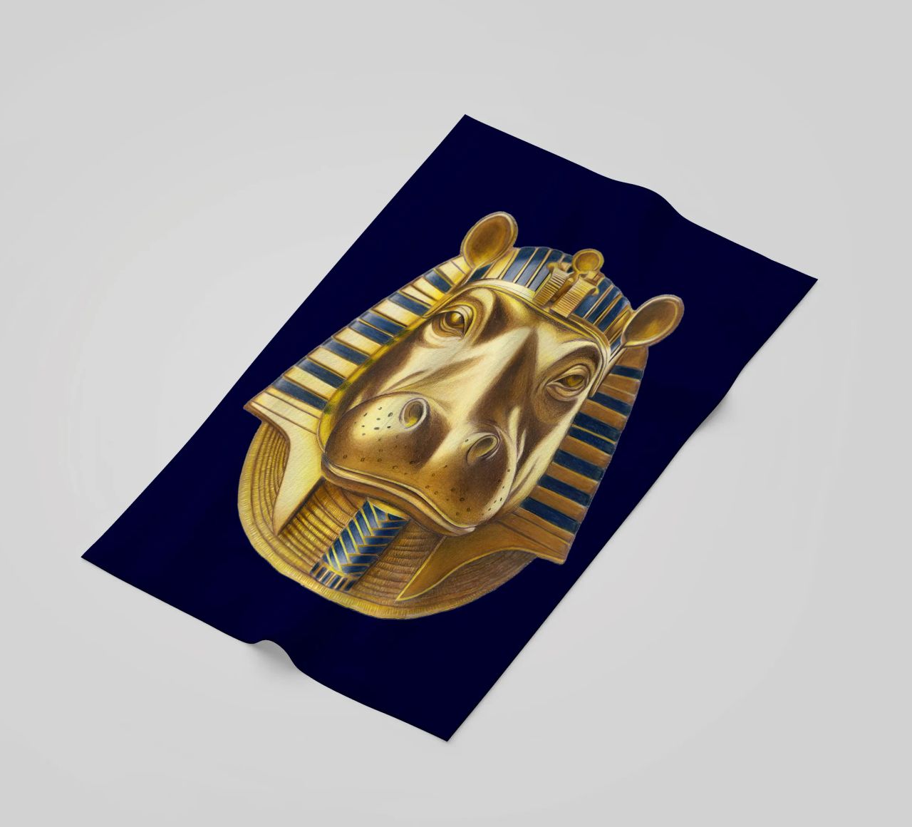 Tutankhamun Hippo telo mare da Graphit und Farbe