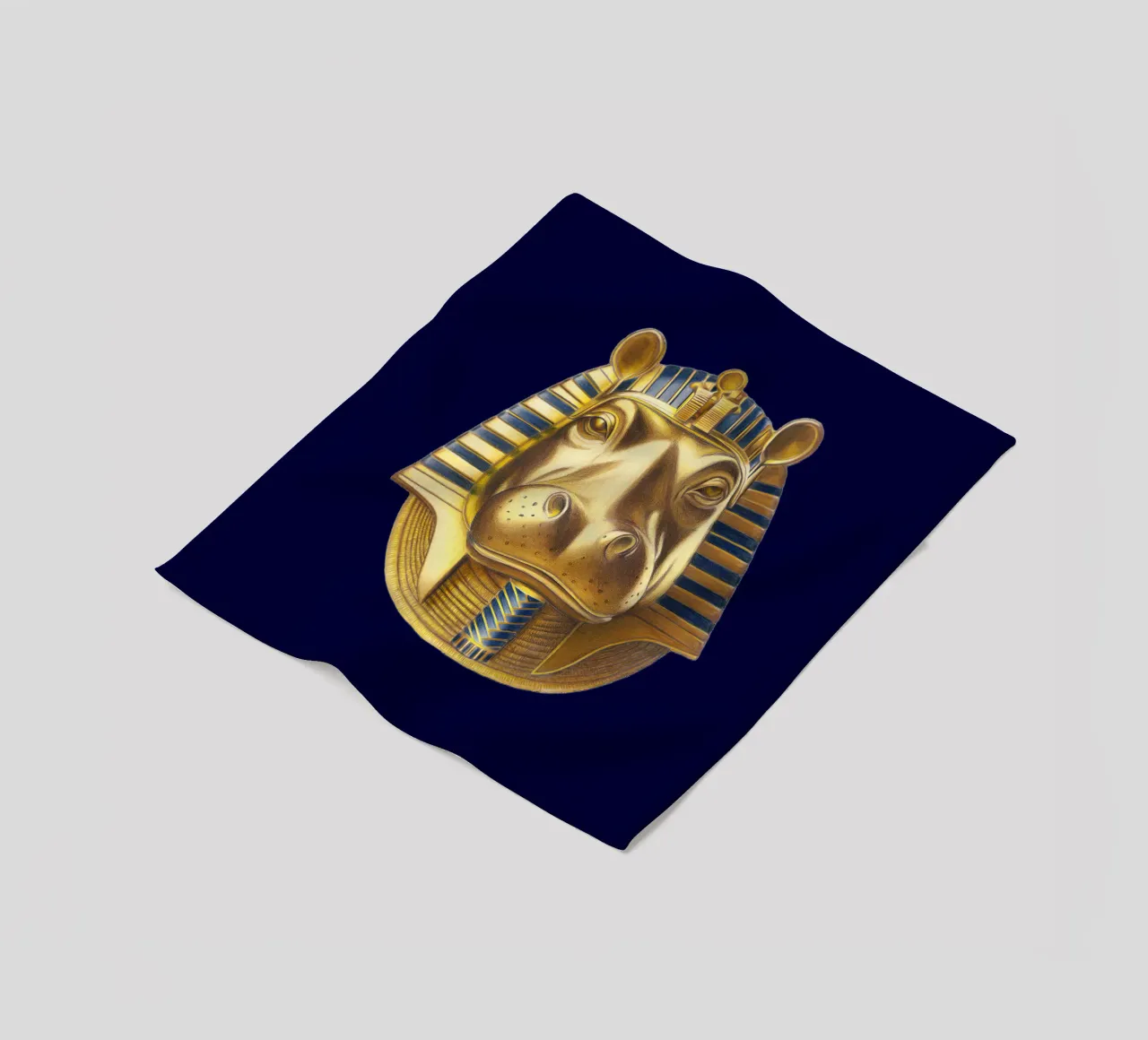 Tutankhamun Hippo coperta in pile da Graphit und Farbe