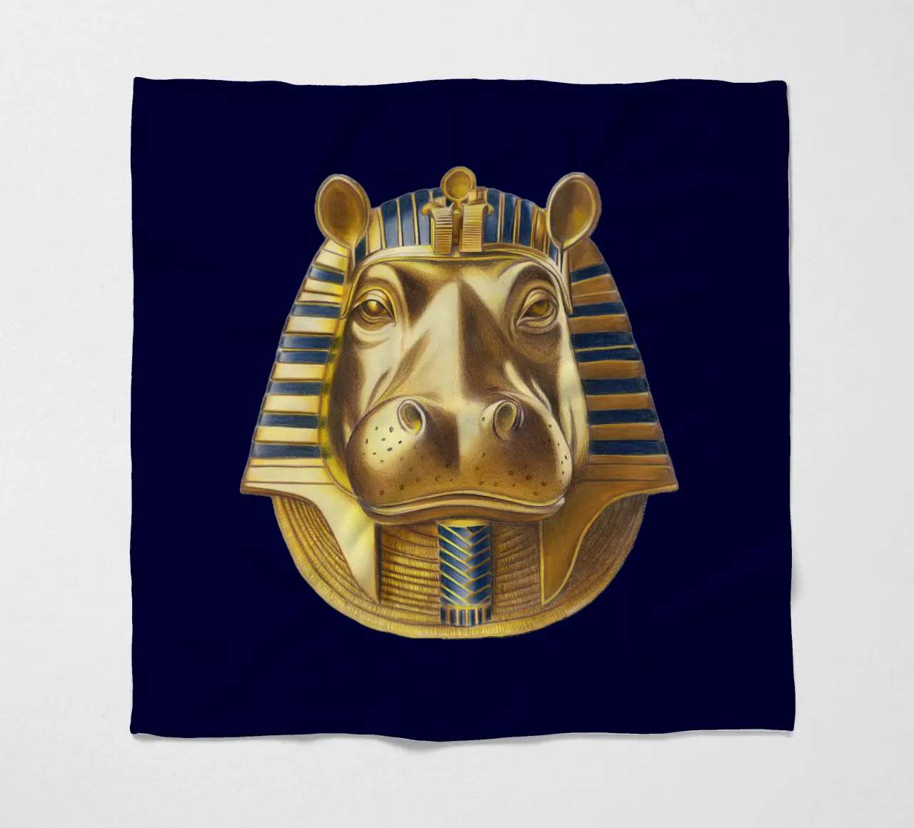 Tutankhamun Hippo coperta in pile da Graphit und Farbe