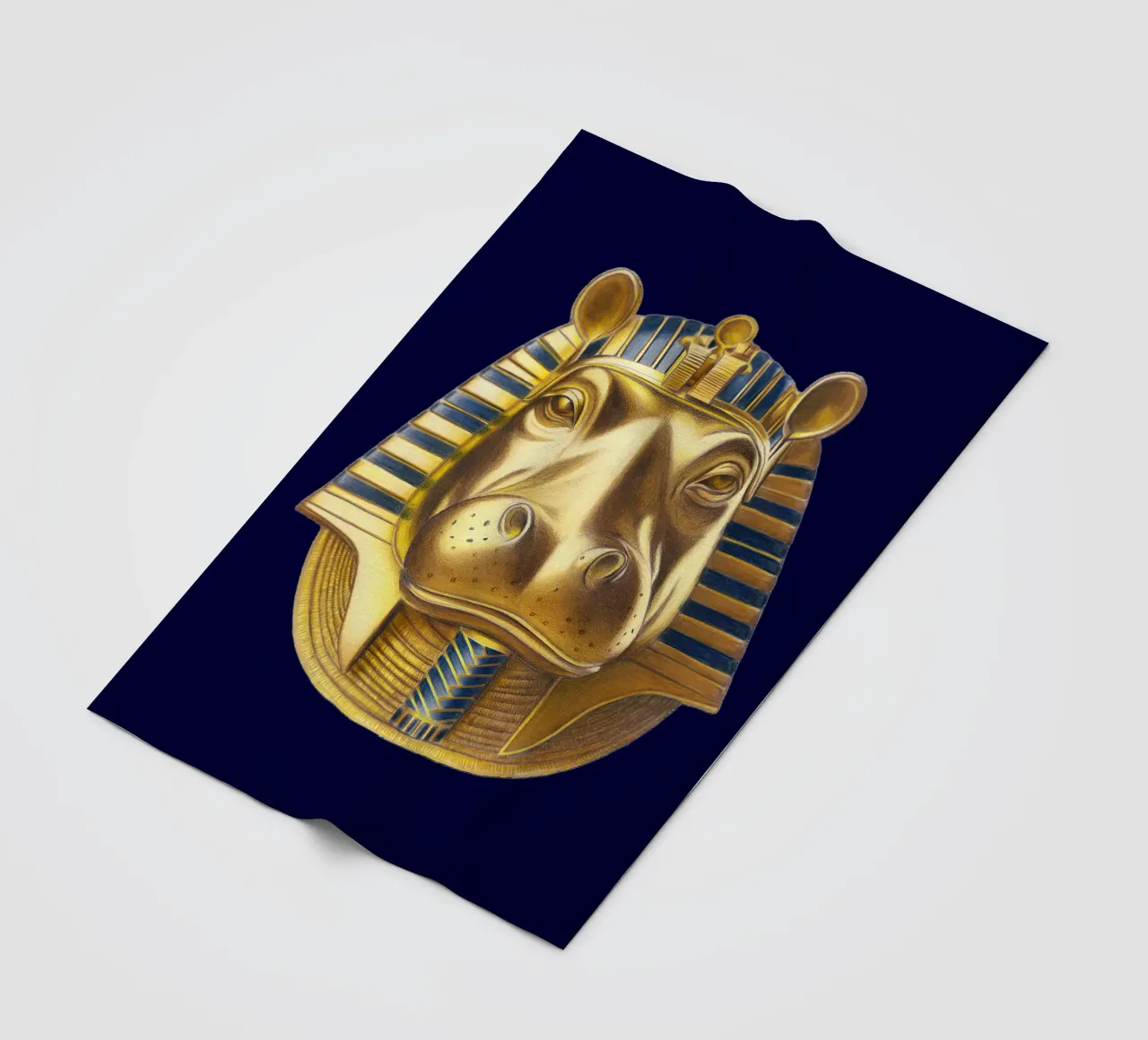Tutankhamun Hippo coperta in pile da Graphit und Farbe