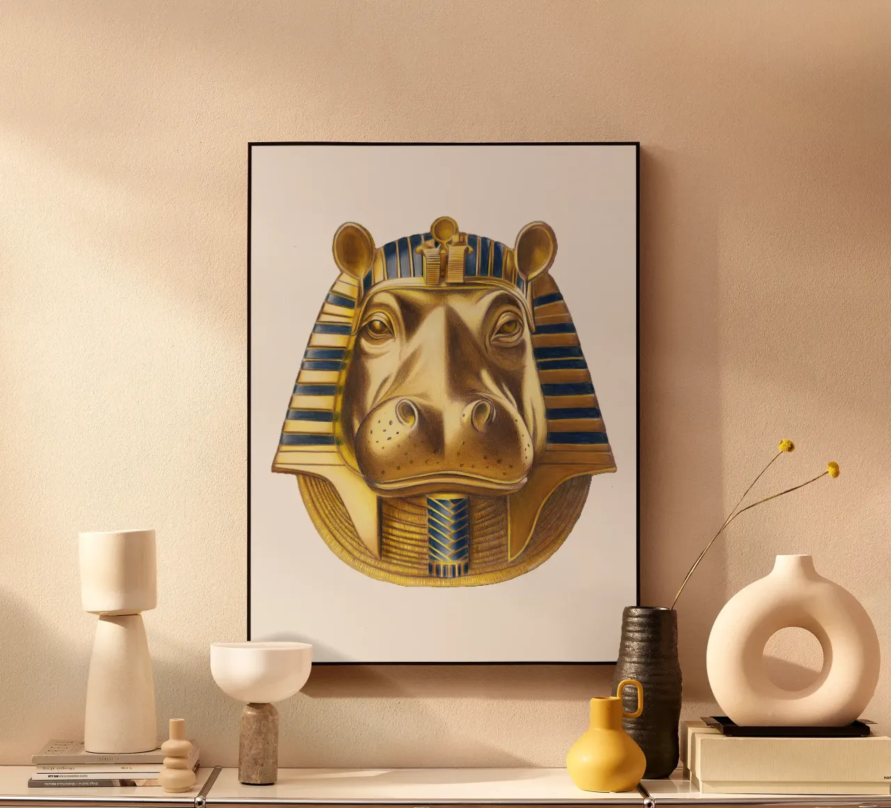 Tutankhamun Hippo alluminio dibond da Graphit und Farbe