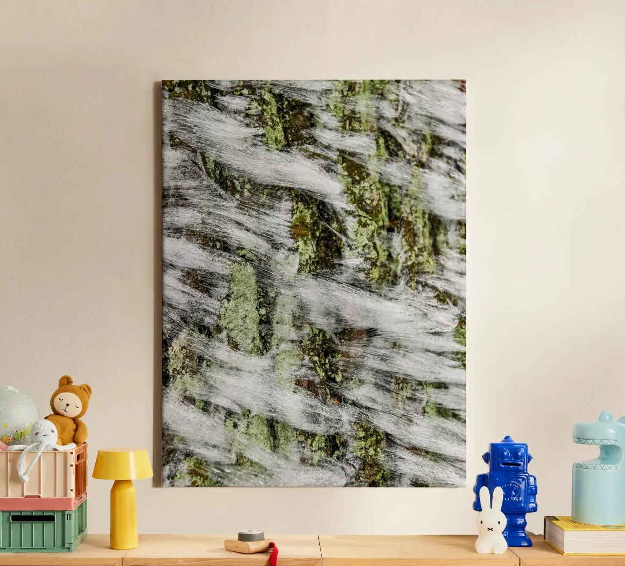 Winter mos ontwerp - natuur ontmoet kunst canvas met Baklijst van Whole©