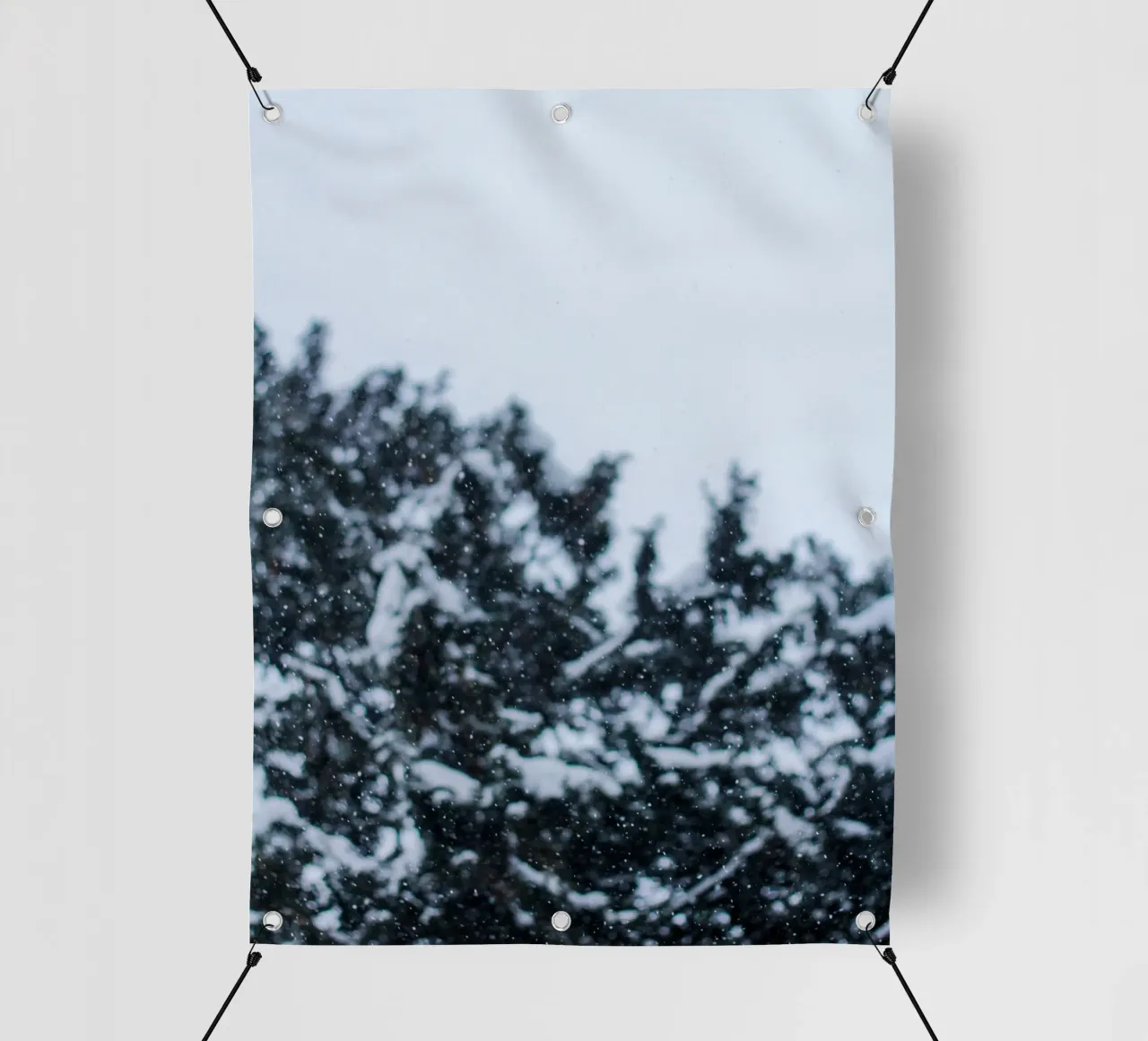 Silenzio d'inverno - fiocchi di neve nella foresta telo in pvc da Whole©
