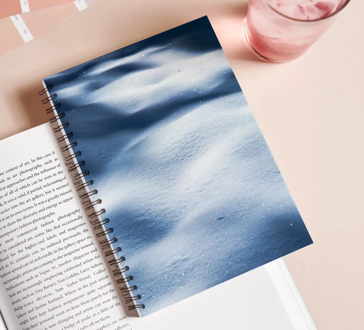 Glistening snow - winter tranquillity spiral notebook by Whole©