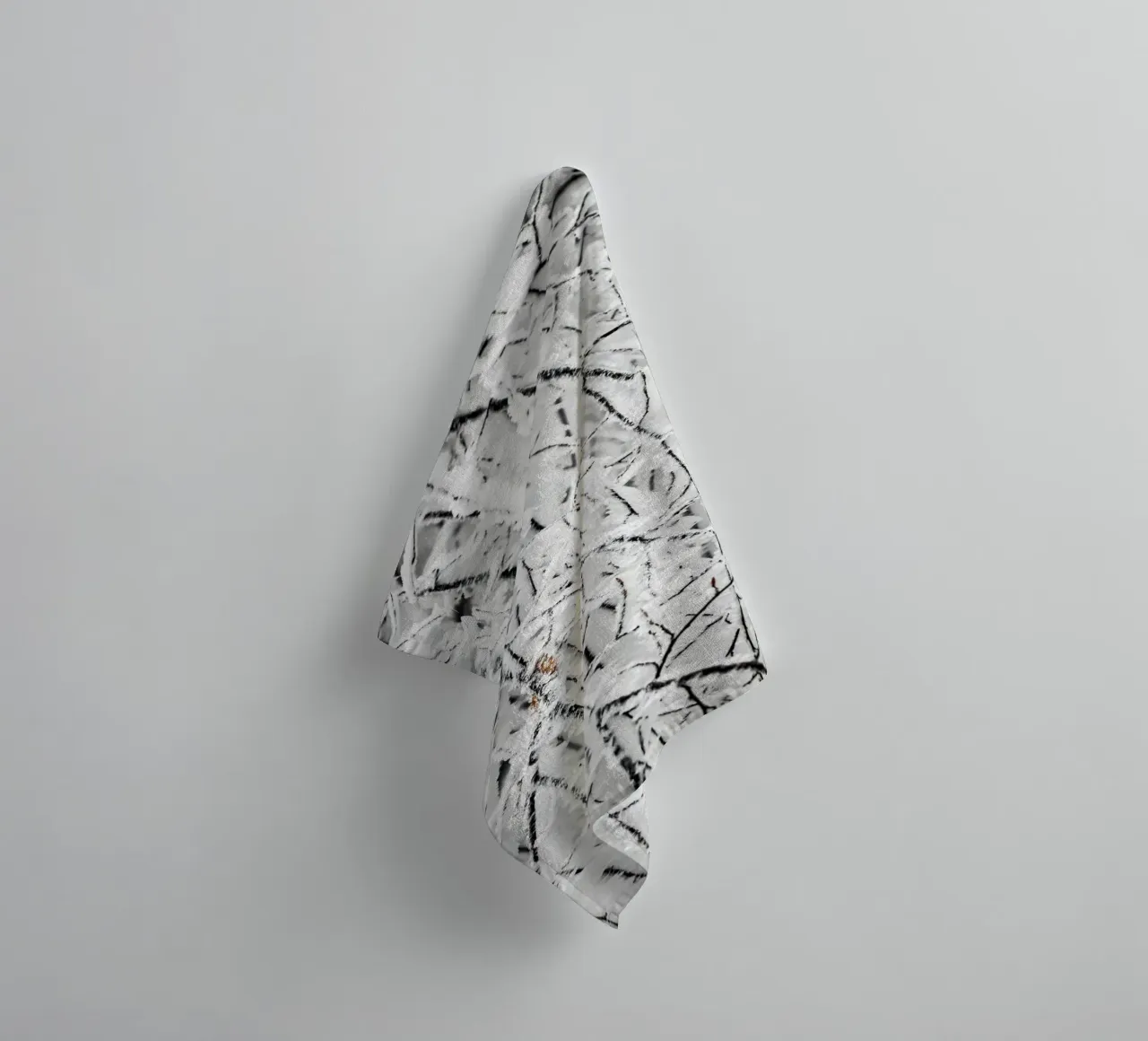 Branches enneigées - art structurel hivernal serviette de bain de Whole©