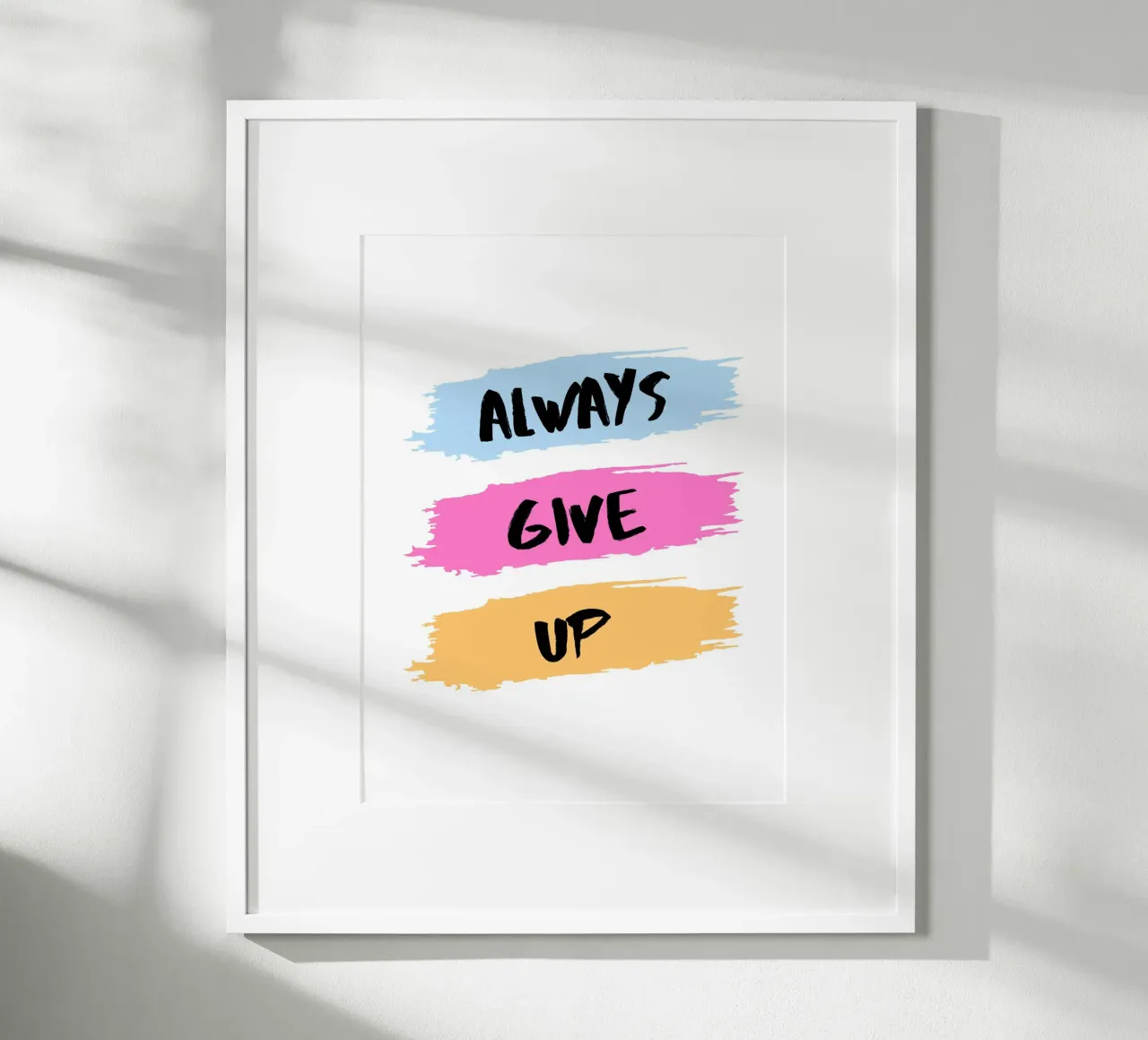 ALWAYS GIVE UP carta hahnemühle da ArtDesign by KBK