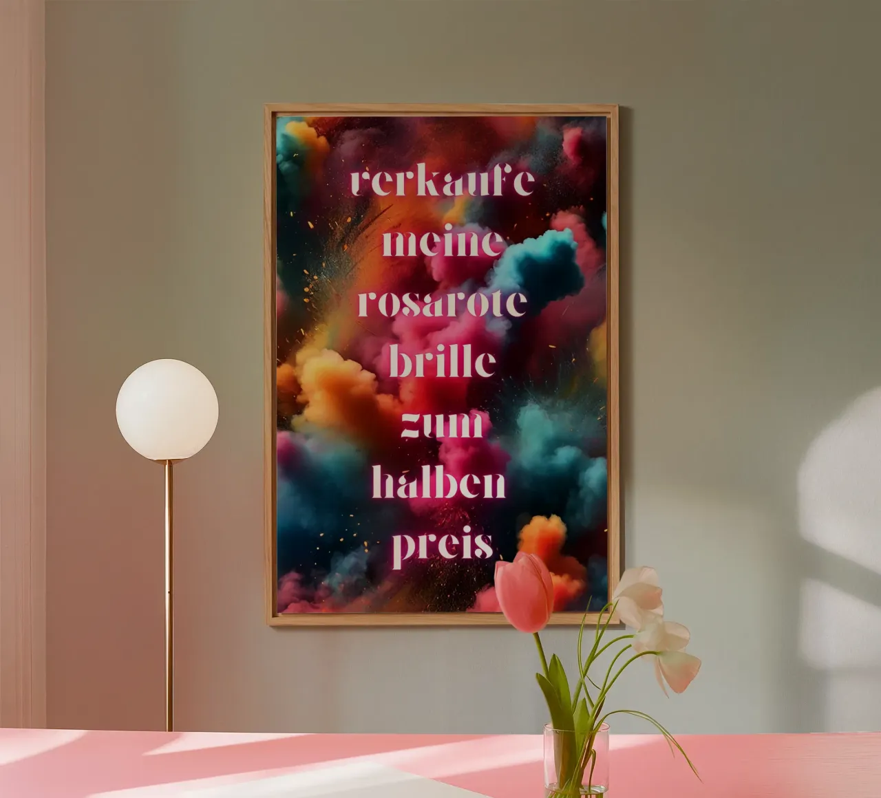 Vendo i miei occhiali rosa a metà prezzo alluminio dibond da ArtDesign by KBK