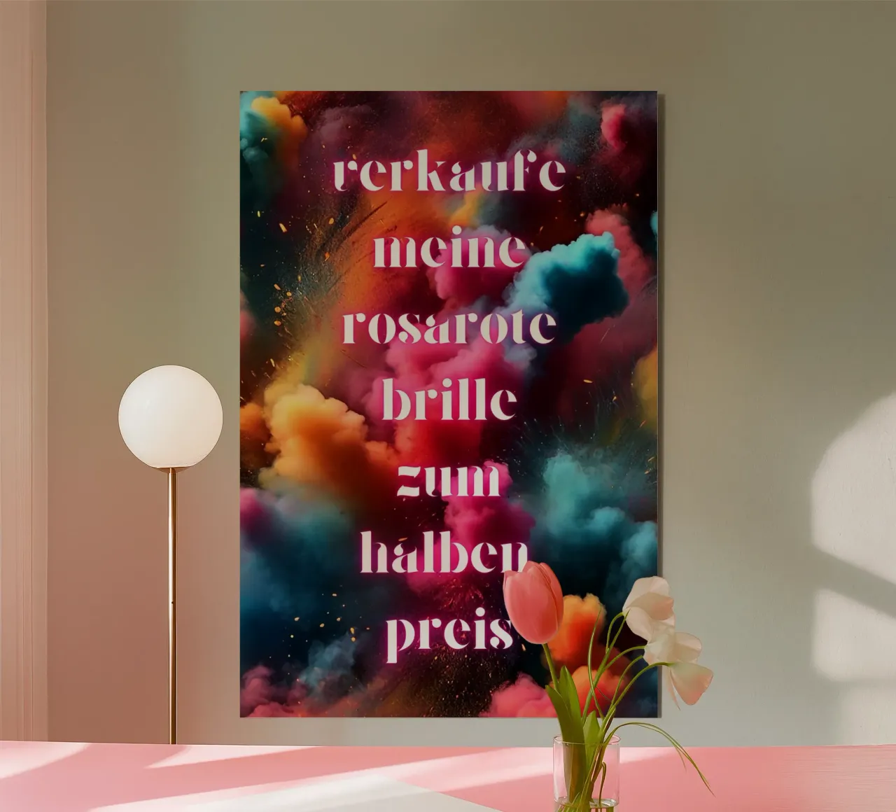 Vendo i miei occhiali rosa a metà prezzo alluminio dibond da ArtDesign by KBK