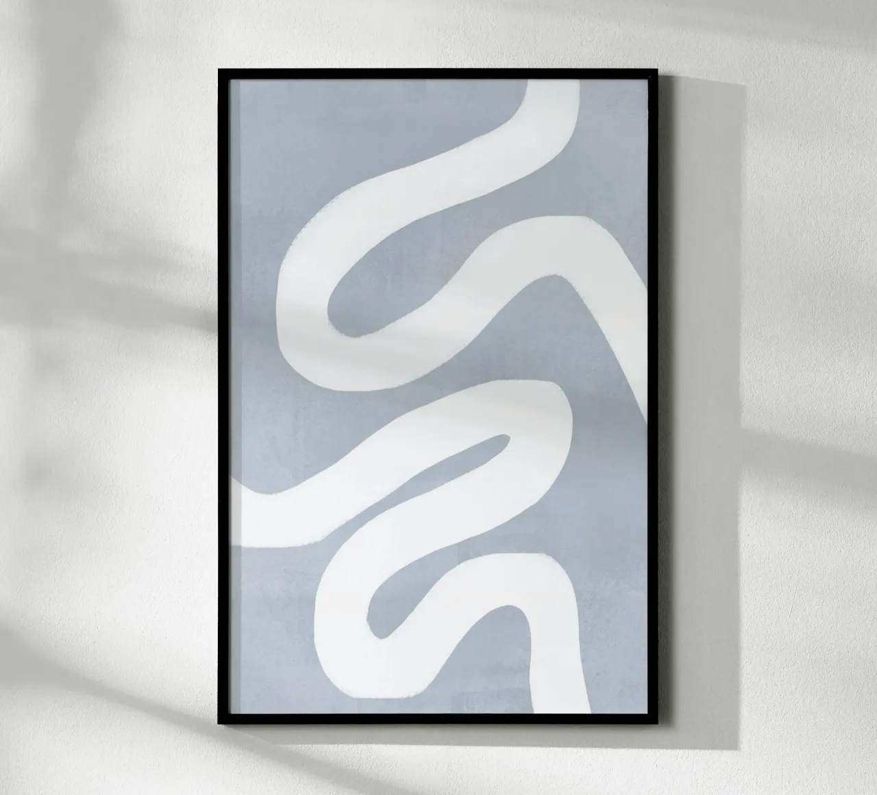 Blaue abstrakte Linienkunst Hahnemühle von Melloi Art Print