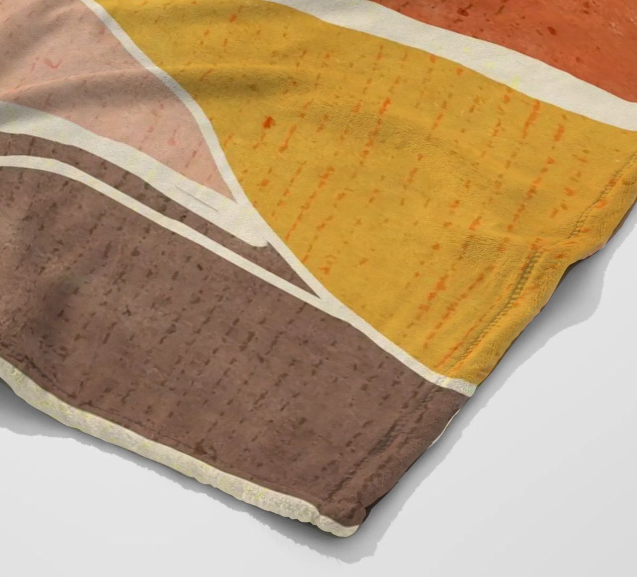 Arte astratta Paesaggio 47 coperta in pile da ThingDesign