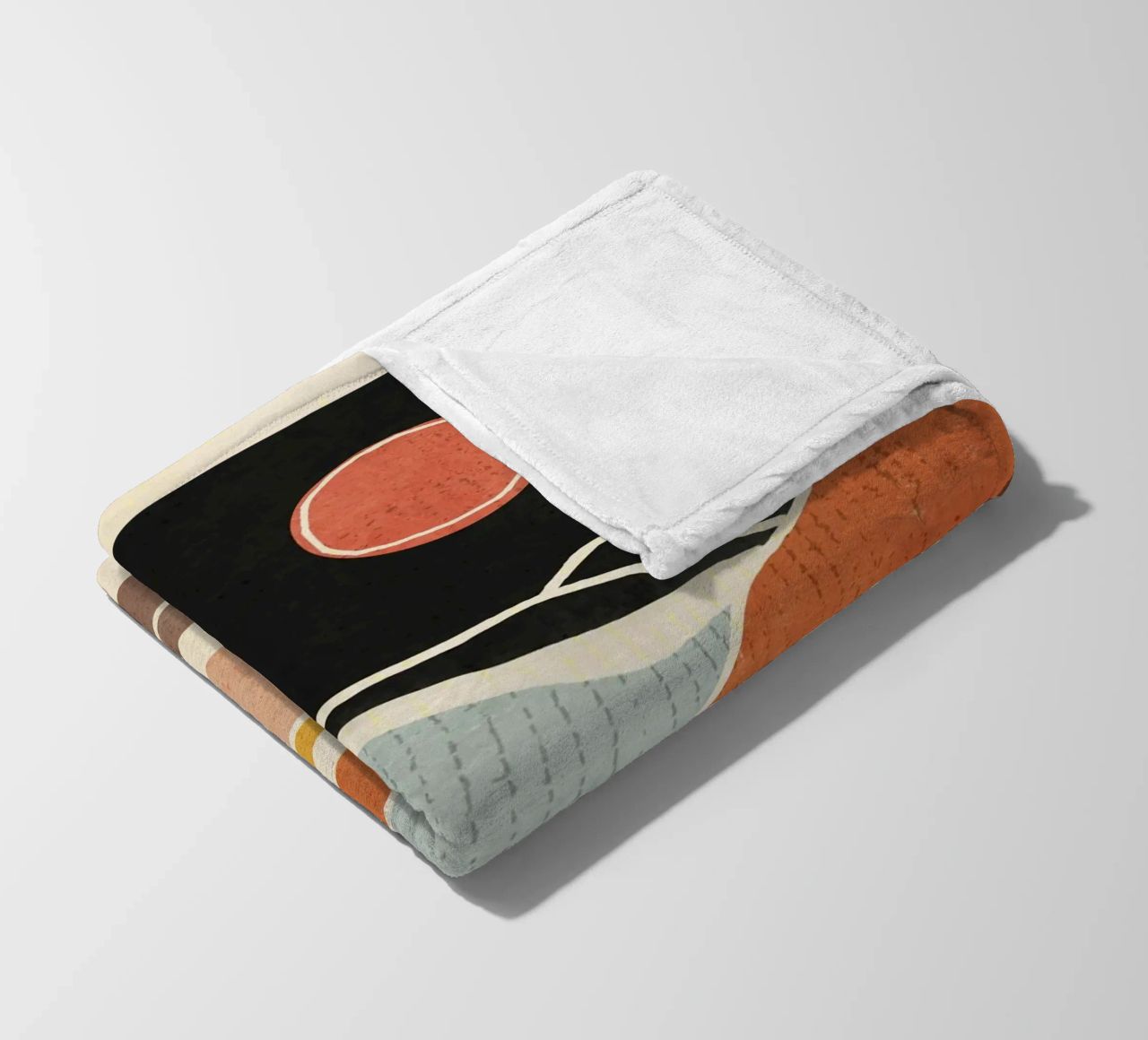 Arte astratta Paesaggio 47 coperta in pile da ThingDesign