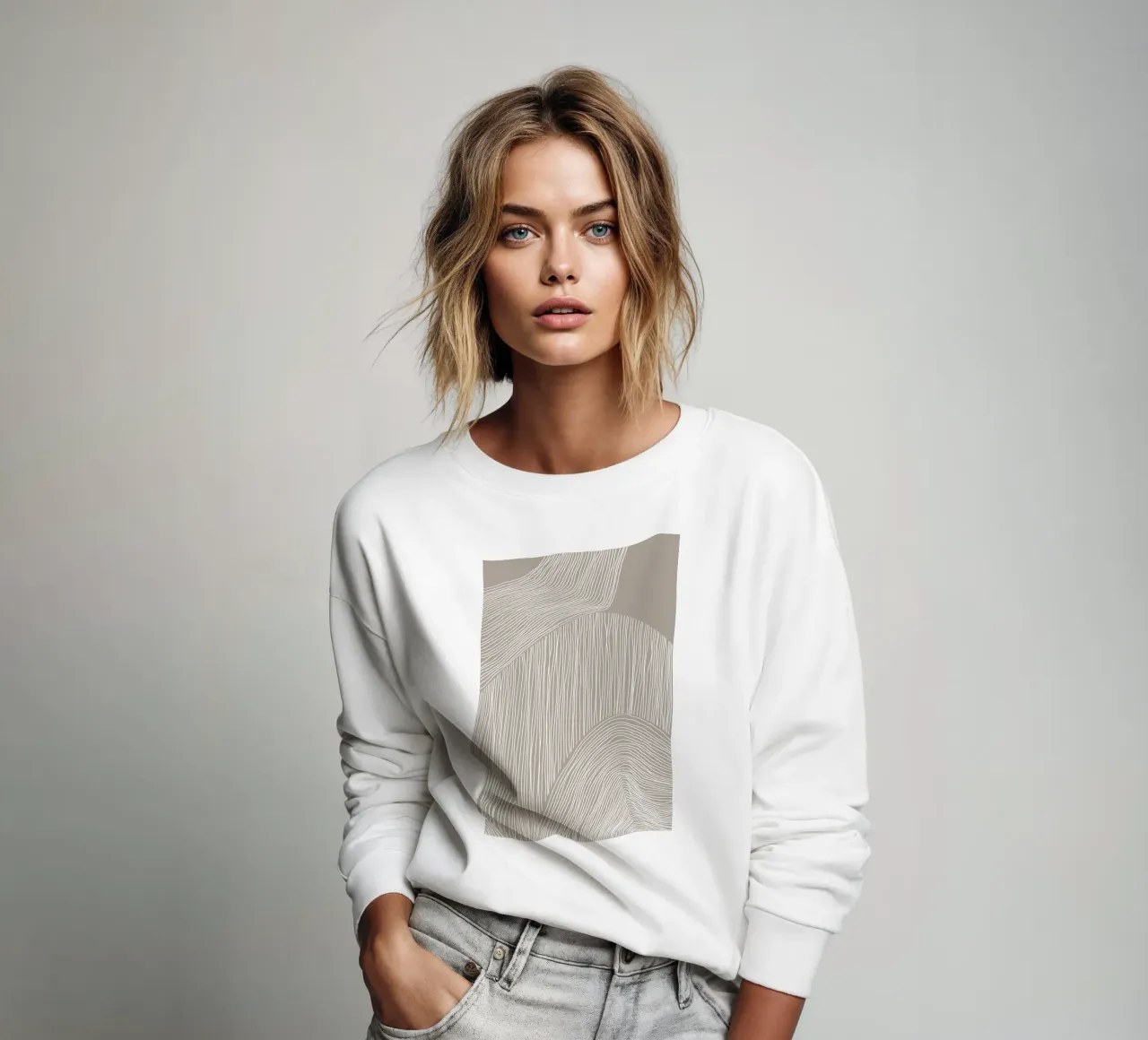 Arte delle linee curve felpa da Melloi Art Print