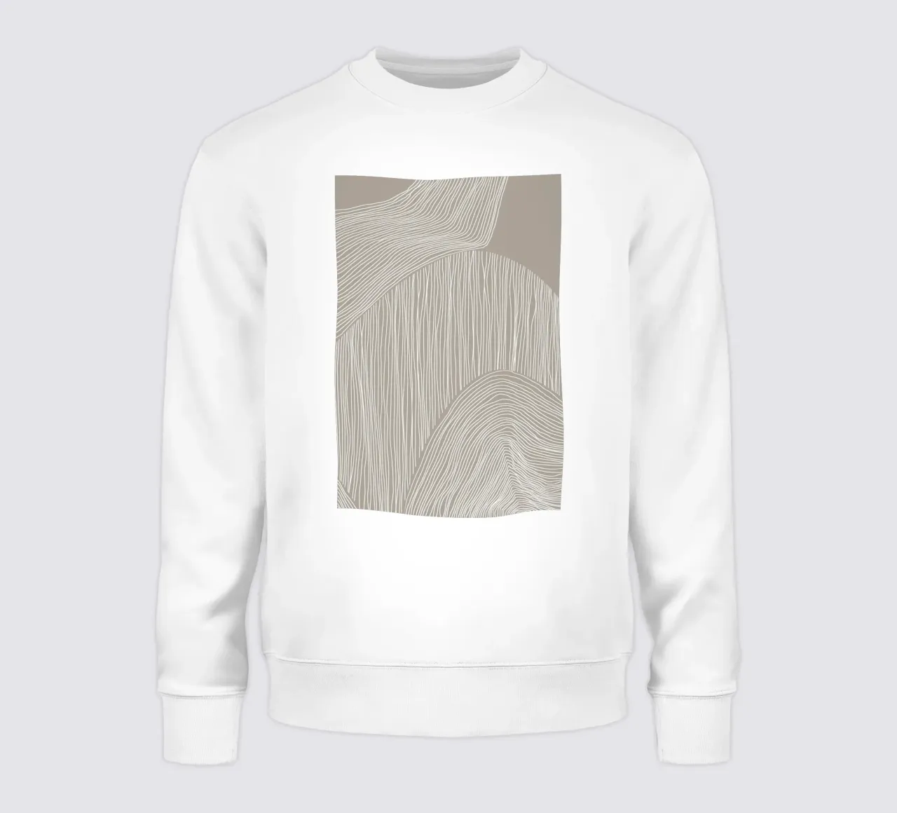 Arte lineal curvo sudadera de Melloi Art Print