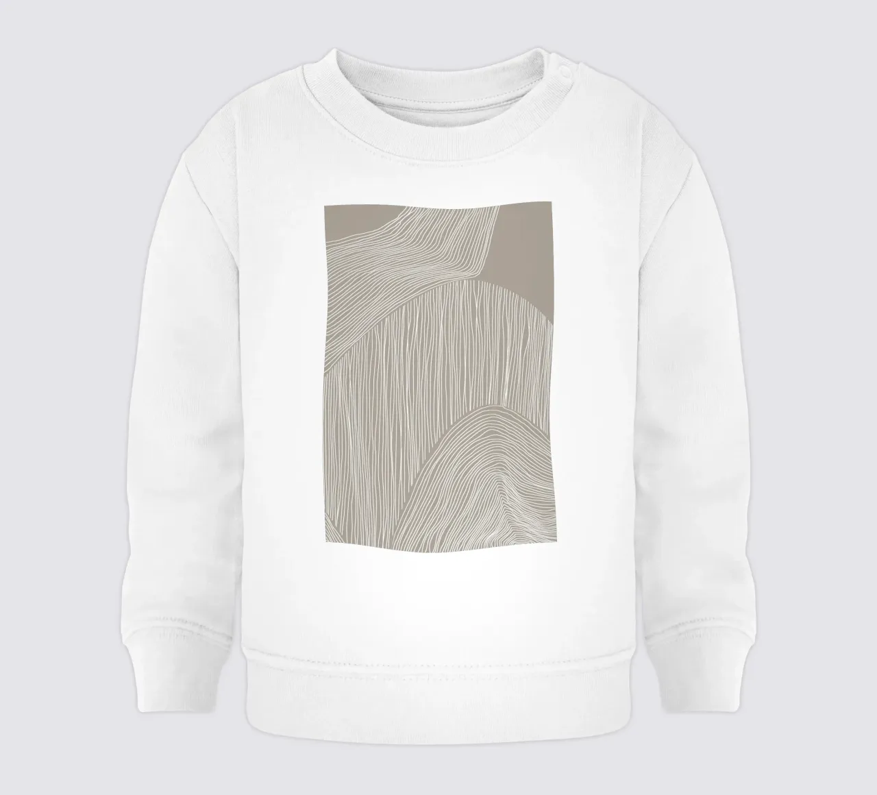 Curve Line Art Baby Sweatshirt von Melloi Art Print