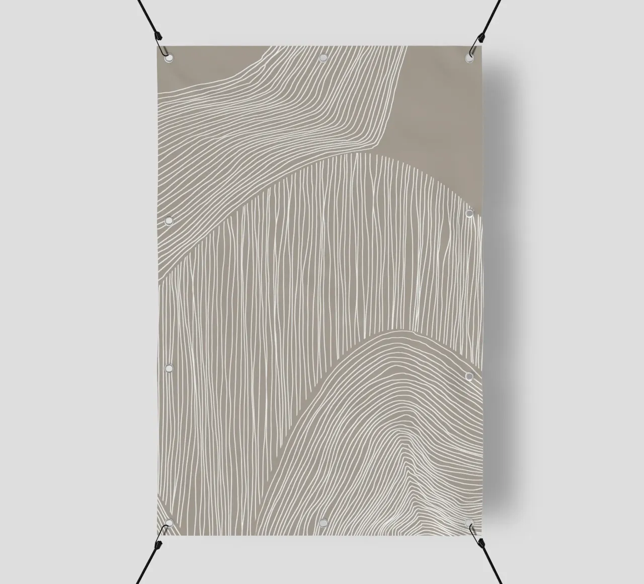 Arte delle linee curve telo in pvc da Melloi Art Print