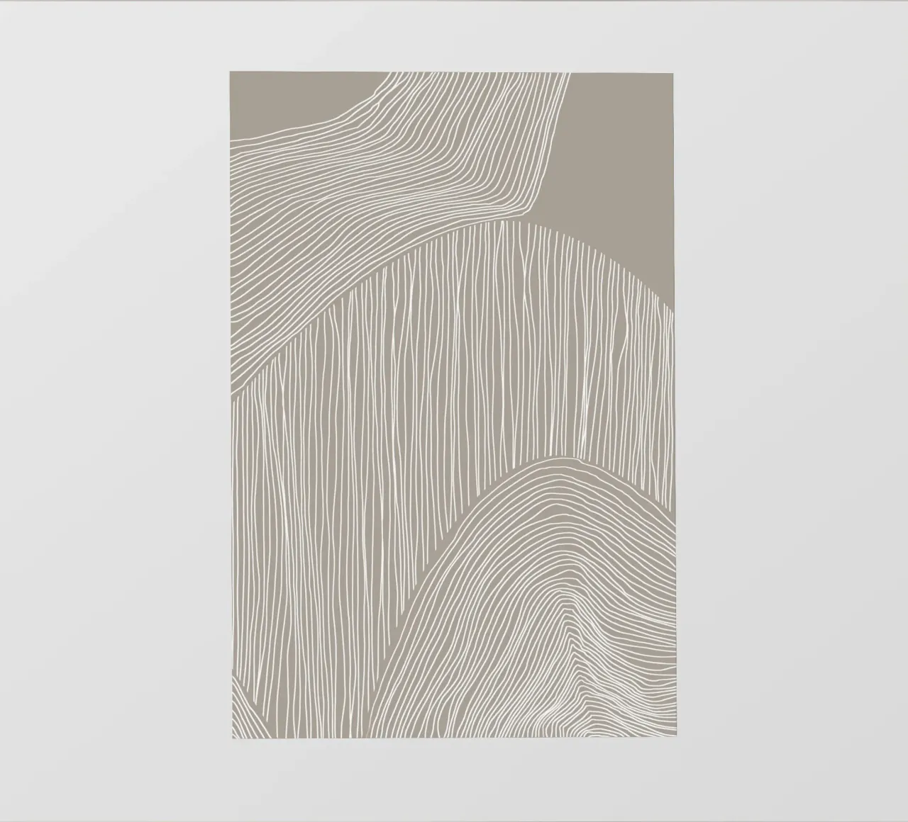 Arte delle linee curve telo in pvc da Melloi Art Print