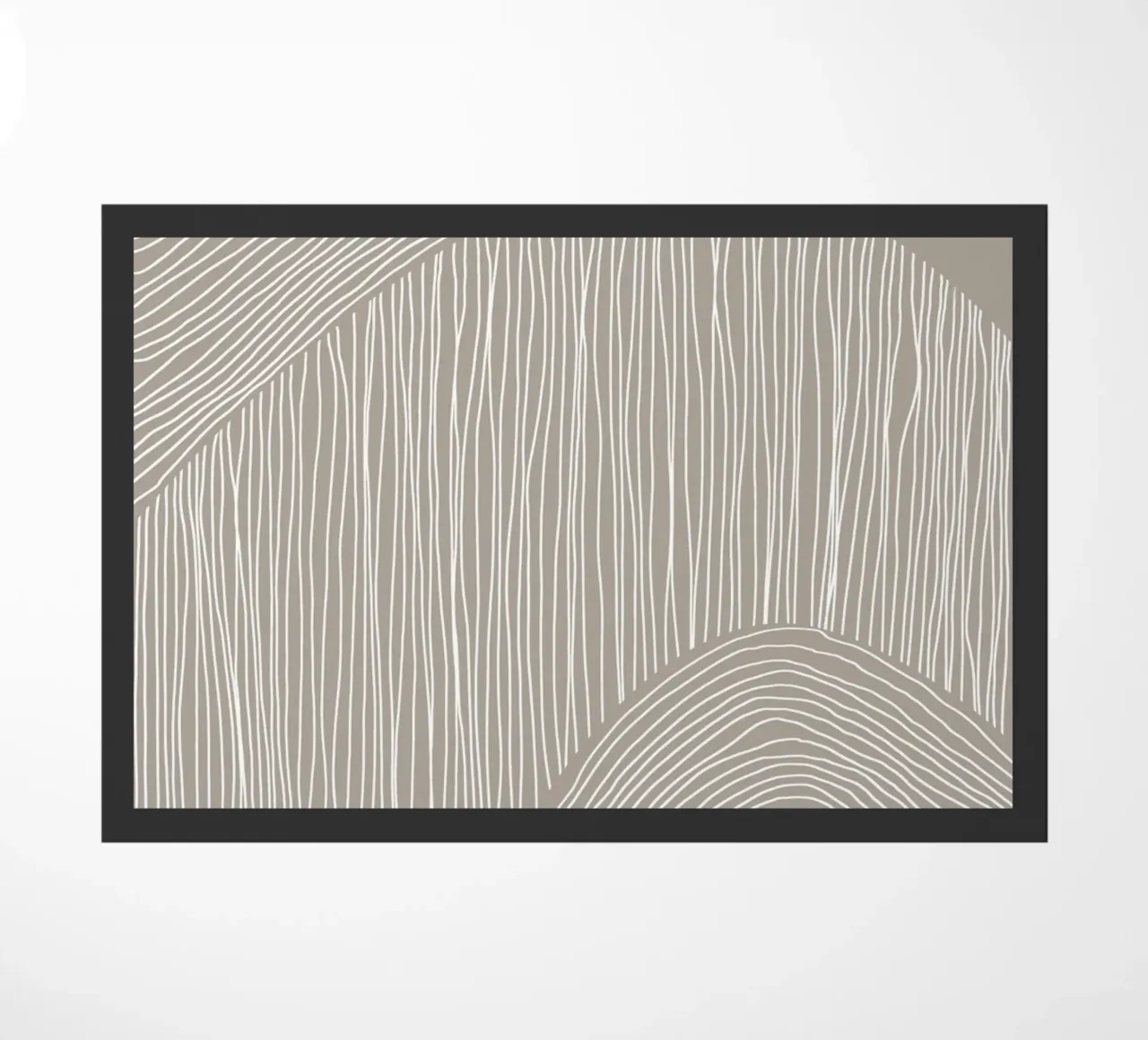 Curve Line Art doormat by Melloi Art Print