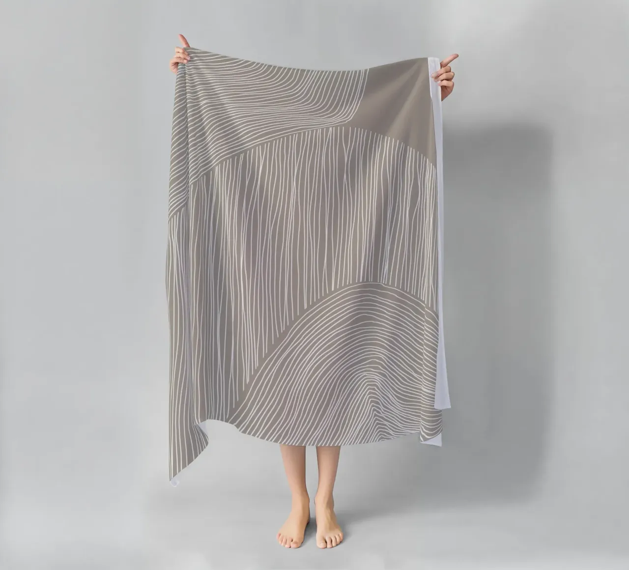 Arte delle linee curve telo mare da Melloi Art Print