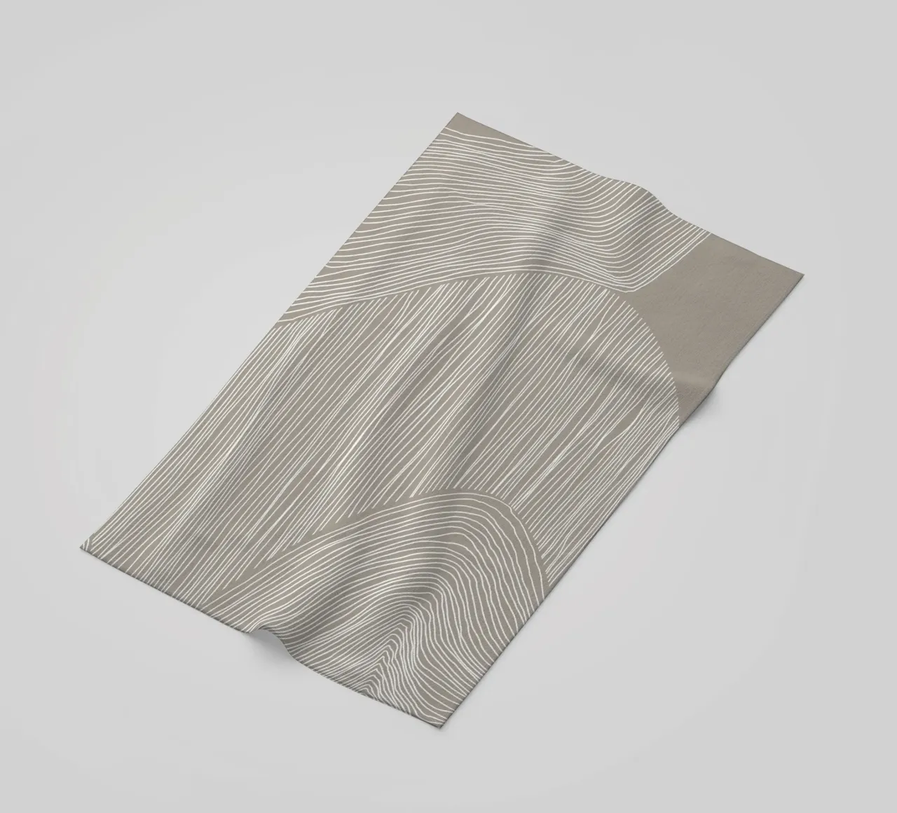 Curve Line Art Strandtuch von Melloi Art Print