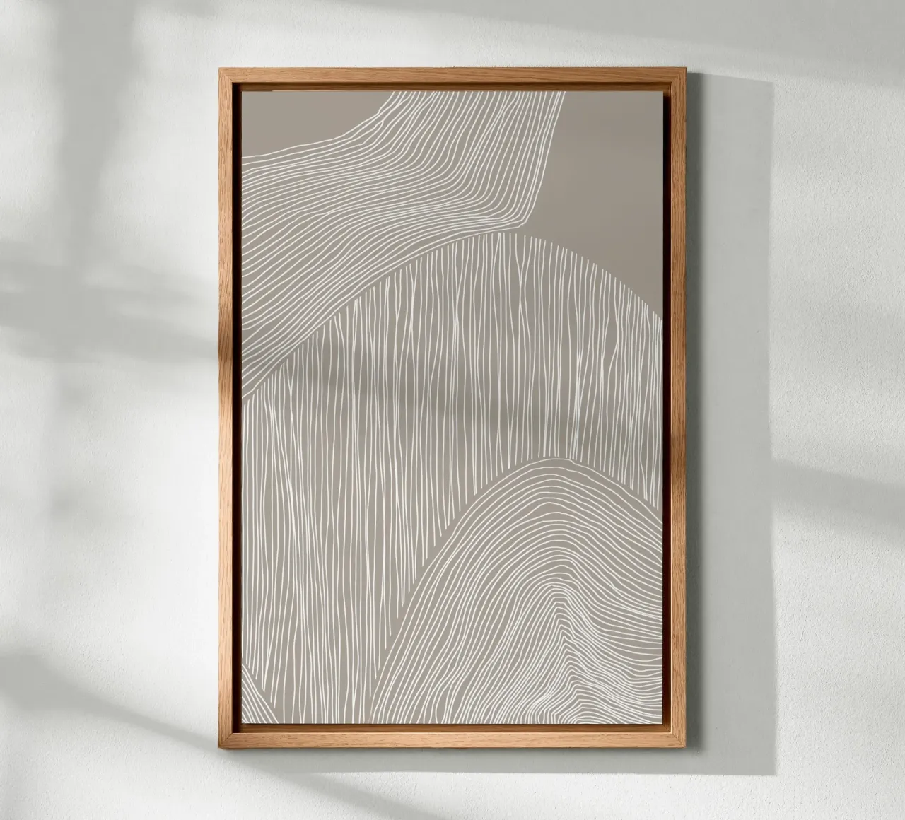 Arte delle linee curve alluminio dibond da Melloi Art Print