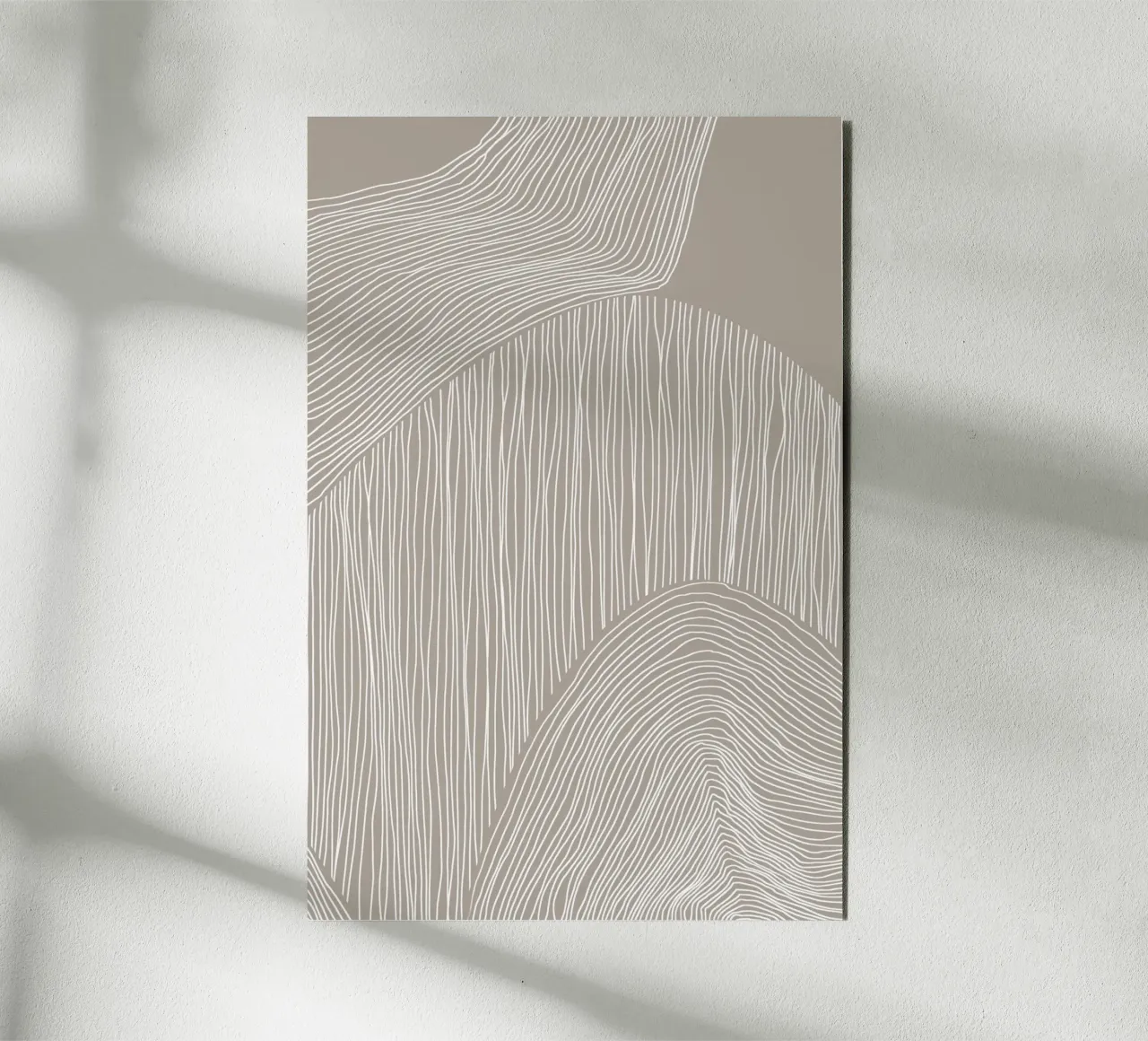 Arte delle linee curve alluminio dibond da Melloi Art Print