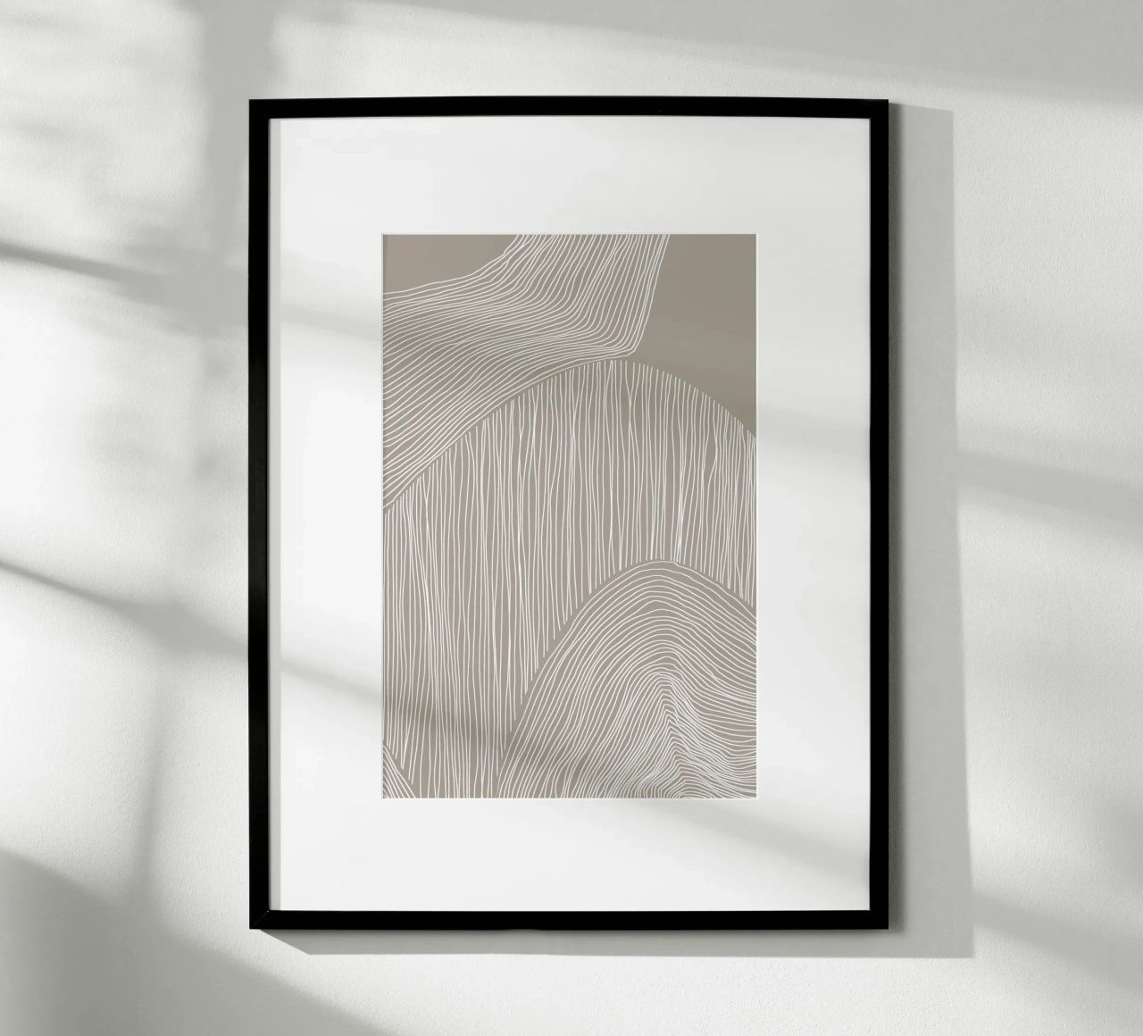 Arte delle linee curve carta hahnemühle da Melloi Art Print