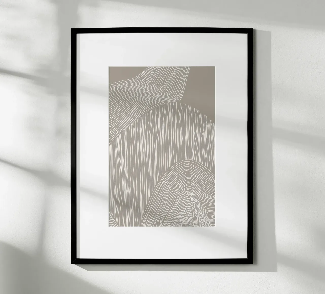 Arte delle linee curve carta hahnemühle da Melloi Art Print
