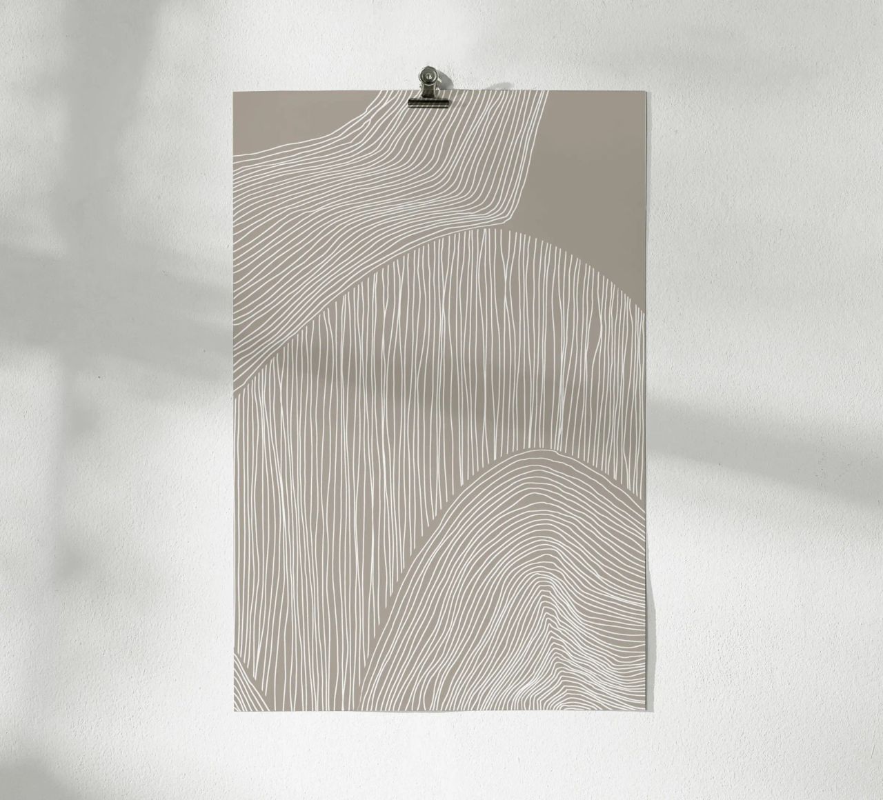 Arte delle linee curve carta hahnemühle da Melloi Art Print