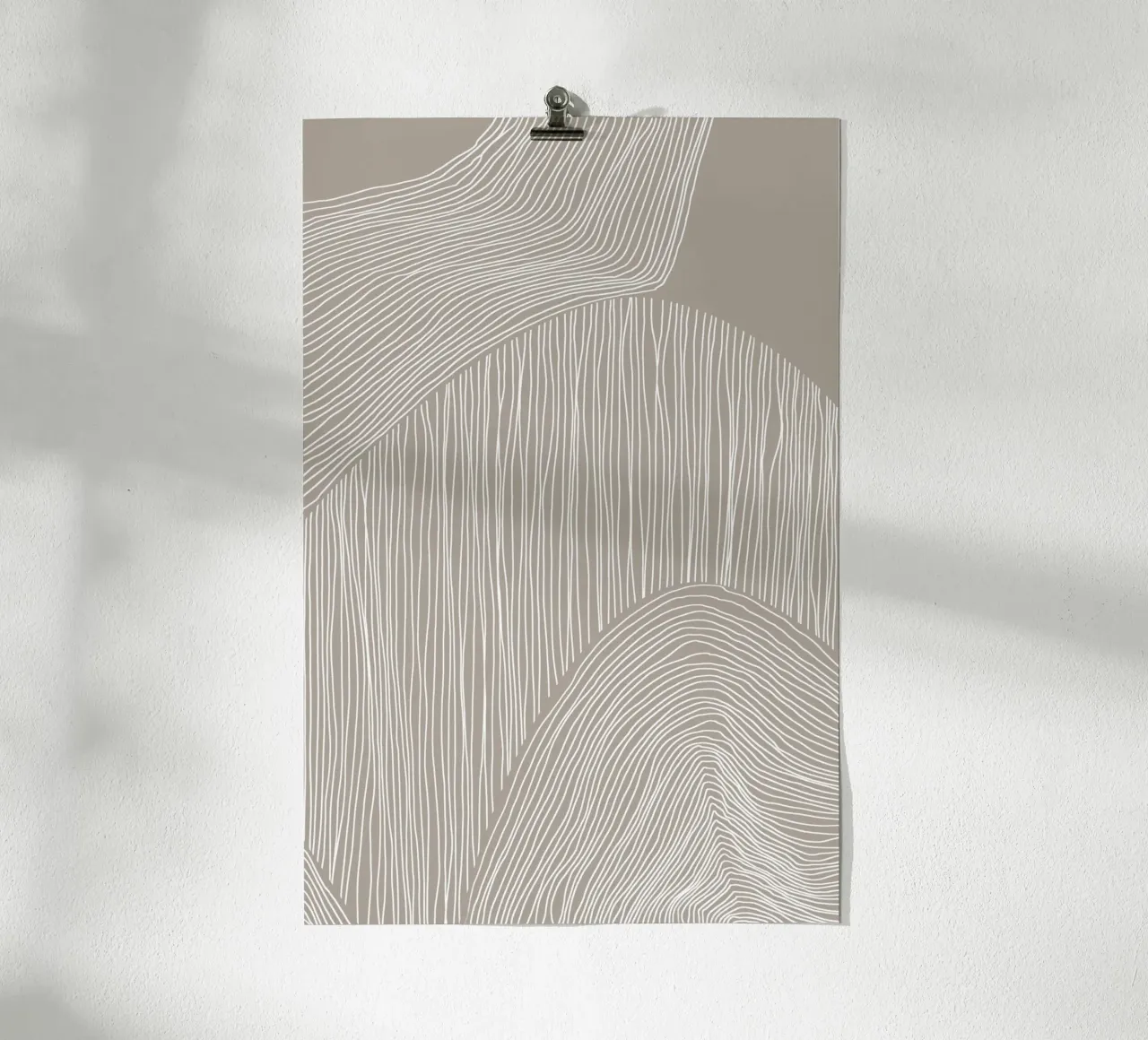 Arte delle linee curve carta hahnemühle da Melloi Art Print
