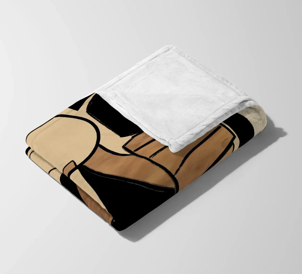 Forme lineari astratte 9 coperta in pile da ThingDesign