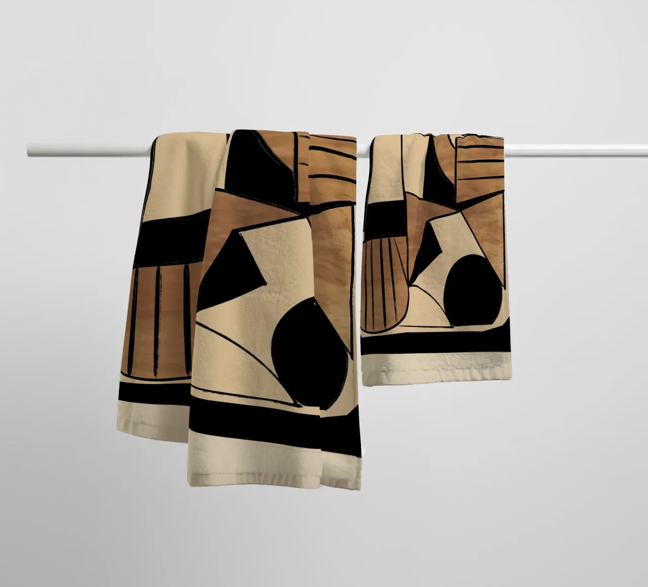 Forme lineari astratte 9 asciugamano da bagno da ThingDesign