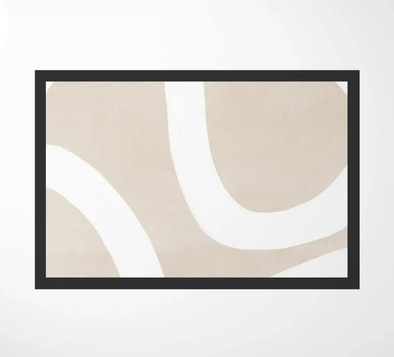Linea curva bianca beige zerbino da Melloi Art Print