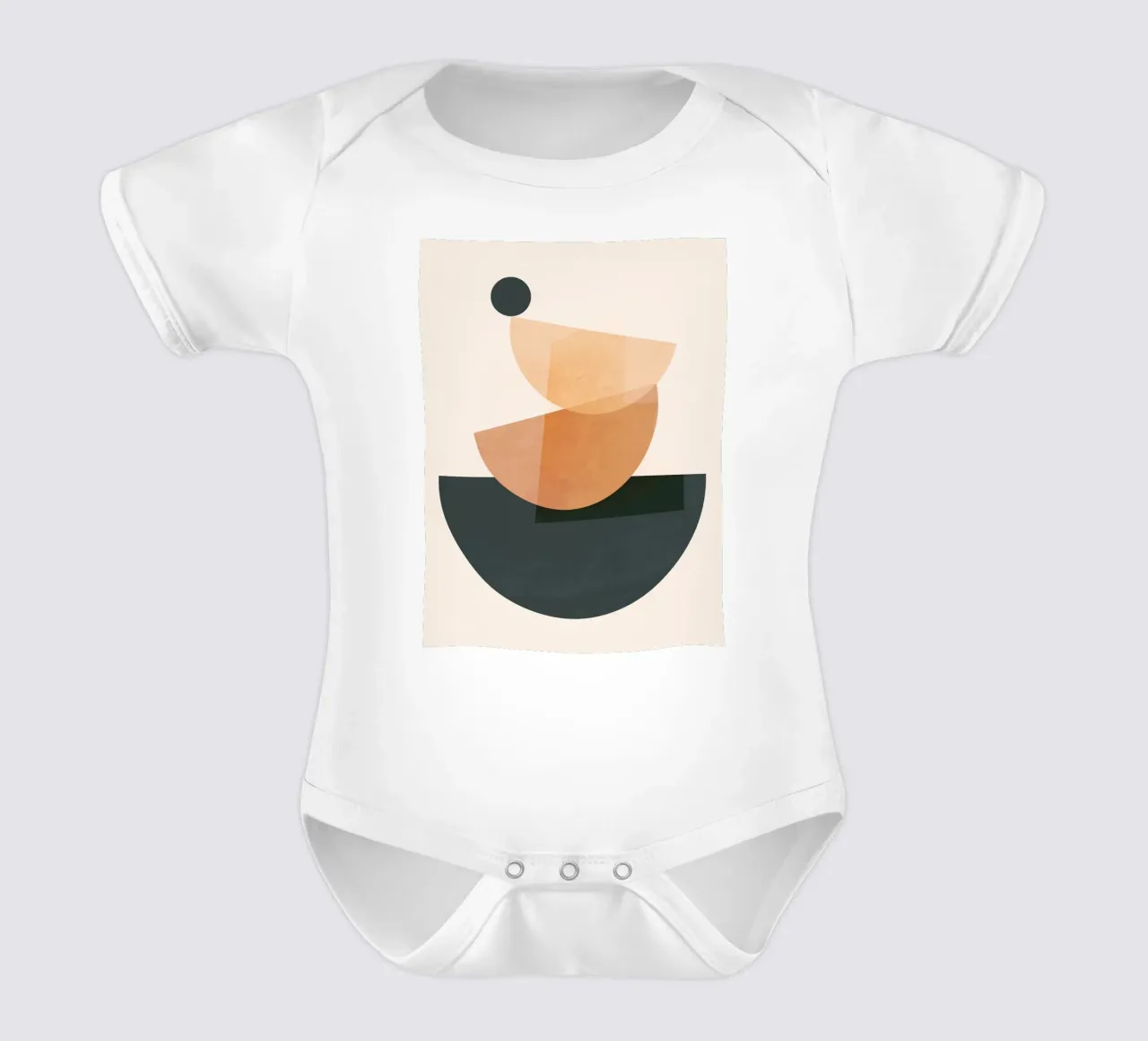 Minimal Abstract Shapes 18 short-sleeve baby romper by ThingDesign