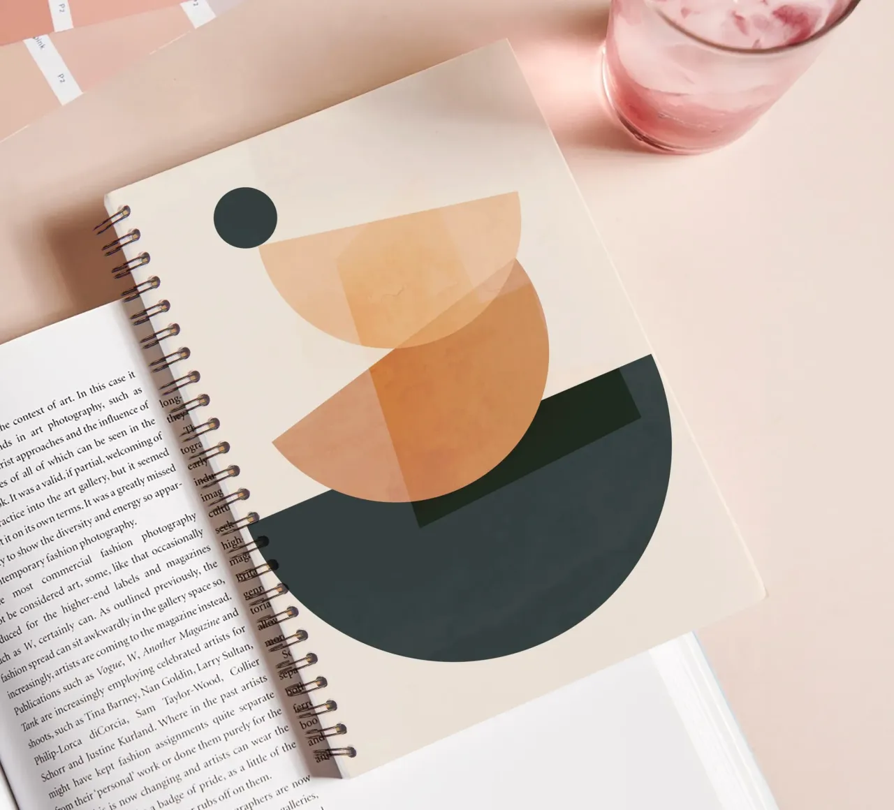 Minimal Abstract Shapes 18 spiral notebook by ThingDesign