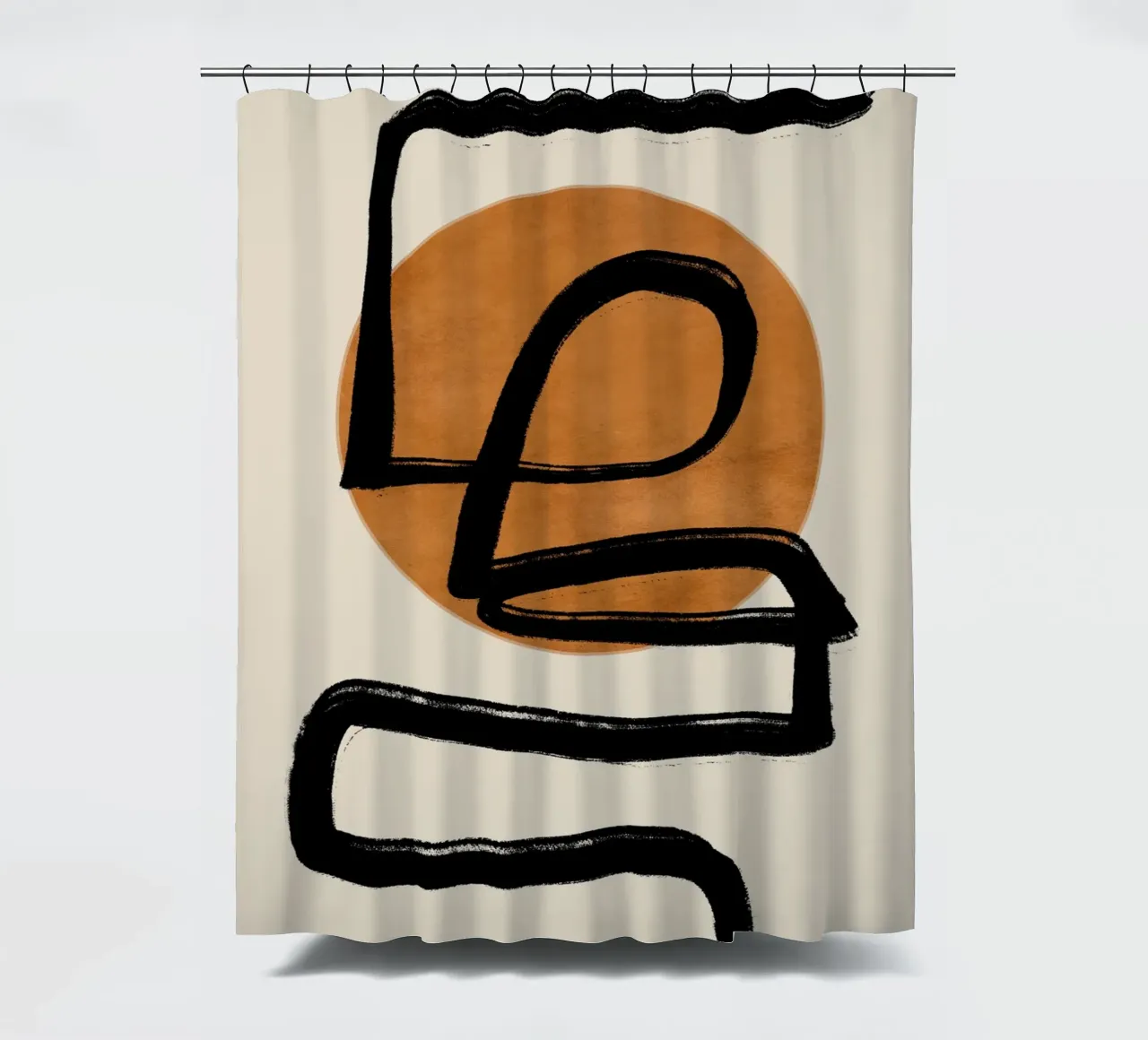 Abstract line art 97 shower curtain by ThingDesign
