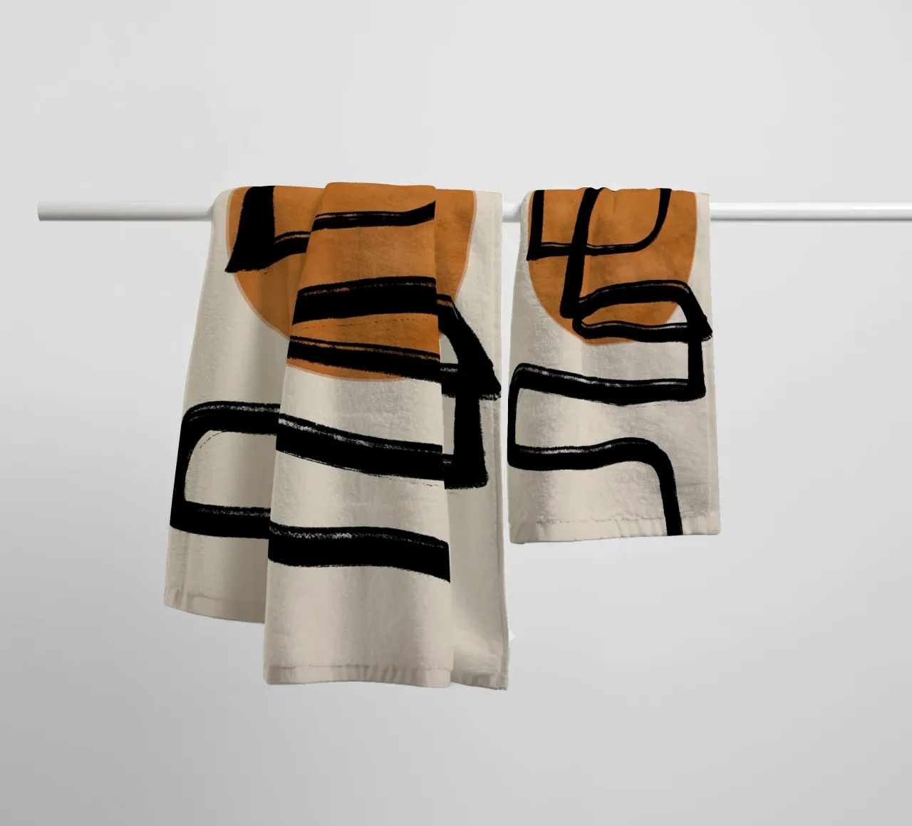 Abstract line art 97 towel by ThingDesign