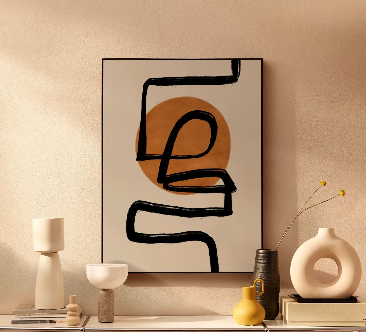 Arte lineal abstracto 97 metacrilato de ThingDesign